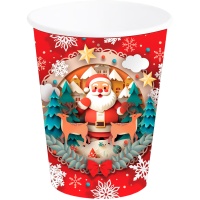 Verres Père Noël 240 ml - 6 unités