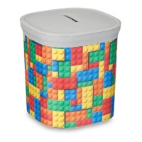 Tirelire Lego carrée 10,2 x 9 x 9 x 9 cm