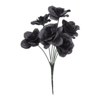 Bouquet de roses noires 34 cm