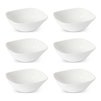 Coupe carrée en verre opale de 11,5 cm - 6 pcs.