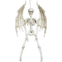 Pendentif squelette de 46 cm avec ailes de démon