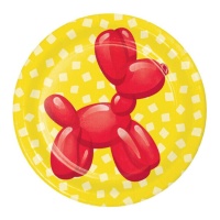 Party Balloon Animals Party Plates 18 cm - 8 pcs.