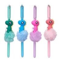 Stylo dinosaure avec pompon - 1 pc.