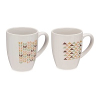 Mug 350 ml à motifs géométriques - 1 unité