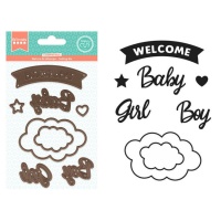 Dies Welcome Baby - Happy cut Artemio - 8 pcs.