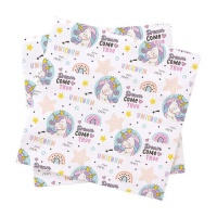 Serviettes de table rêve de licorne 16,5 cm - 20 unités