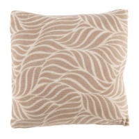 Coussin à feuilles beige de 43 cm