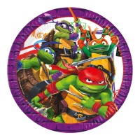 Lilas Tortues Ninja Assiettes 23 cm - 8 pcs.