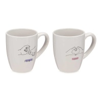 Mug à gestes assortis 350 ml - 1 pc.