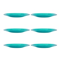 Assiette vivante 21 cm turquoise - Vivalto - 6 unités