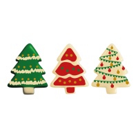 Figurines de sapin de Noël en chocolat blanc - 135 pièces