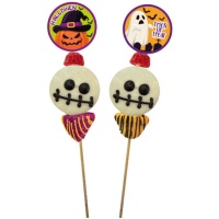 Brochette crâne avec bonbons Halloween - 1 pièce