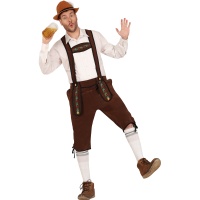 Costume allemand de la fête de la bière pour homme marron