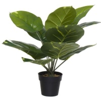 Plante tropicale artificielle avec bac noir 38 x 38 cm