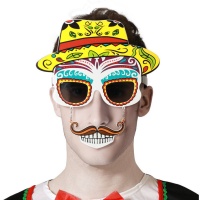 Lunettes crâne mexicain avec bouche