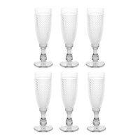 Verre à champagne 185 ml diamond anthracite - 6 unités