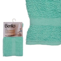 Serviette de bain turquoise unie 130 x 70 cm