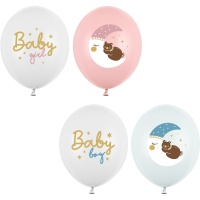 Ballons en latex Baby Luna 30 cm - 50 pcs.