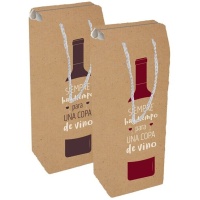 Boîte à vin 36 x 12,5 x 10 cm silhouette de bouteille - 1 pièce