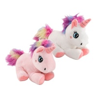 Peluche licorne avec fourrure 16 cm - 1 pc.