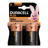 Piles alcalines Type D - Duracell - 2 unités