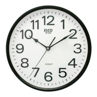 Horloge murale noire et blanche 30 cm - Elco