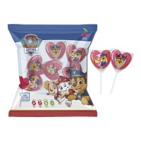 Sucettes de bonbon en forme de coeur de la Pat' Patrouille de 14 g - 7 unités