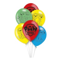 Ballons en latex Paw Patrol action - 6 pièces