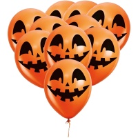 Halloween Latex Pompe Grinning Latex Balloons 30cm - 10 pcs.