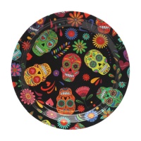 Plaques de crâne mexicaines 18 cm - 6 unités