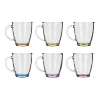 Tasse à déjeuner colorée de 310 ml - 6 pièces