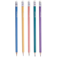 Crayons de couleur avec gomme - 5 pièces