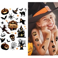 Tatouages temporaires Halloween - 1 feuille