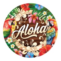 Assiettes Tropical Aloha 23 cm - 6 pcs.