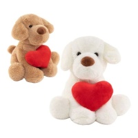 Peluche pour chien avec coeur 26 cm - 1 pc.