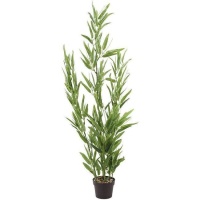 Plante artificielle de bambou avec pot noir 1 m