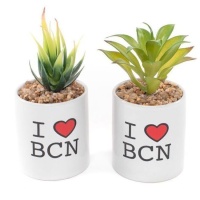 Plante artificielle avec pot I love BCN assortie 8,2 x 9 cm - 1 unité