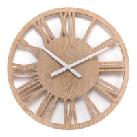 Horloge murale en bois chiffres romains 60 cm - DCasa