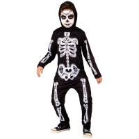 Enfants Habillés En Costumes Noirs Et Masques D'halloween Effrayants. Fille  Dans Un Masque Kalaka Calavera Mexicain. Un Garçon Por Image stock - Image  du squelette, sinistre: 230945981
