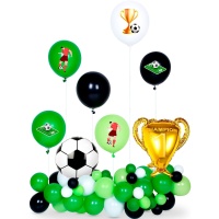 Kit de ballons avec supports Champion de Football - 41 pièces