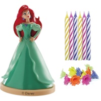 Décoration pour gâteau d'Ariel avec bougies