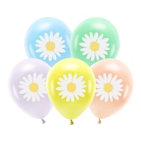 Ballons de couleur marguerite 30 cm - 5 unités