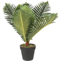 Palmier tropical artificiel avec pot noir 50 cm