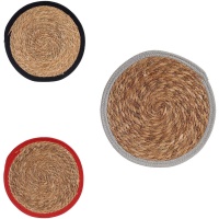 Set de table en fibres naturelles de 35 cm avec bordure - 1 pc.